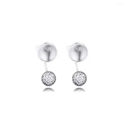 Stud Earrings Dazzling Poetic Droplets 925 Sterling Silver Clear CZ For Women Wedding Jewellery Pendientes Brincos