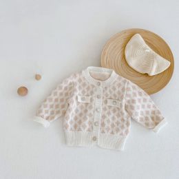 Sweaters 03T Newborn Kid Baby Girls Clothes Autumn Winter Warm Sweater Cardigan Knit Top Cute Sweet Knitwear Coat Children Sweater