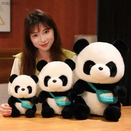 Plush Dolls 2024 New Panda Doll Souvenir Plush Toy Ragdoll Flower Doll Baby Birthday Christmas Gift for ChildrenL2404