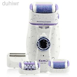 Epilator Kemei 3in1 Women Epilator Electric Shaver Facial Body Hair Removal Lady Leg Bikini Trimmer Hair Remover Underarms Rechargeable d240424