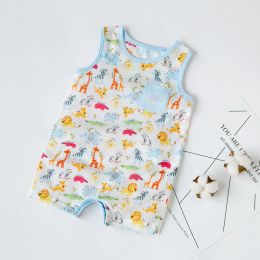 One-Pieces Summer Nowborn Baby Boy And Girl Cotton Jumpsuit Shorts With Mesh For Breathable And Comfortable Clothing
