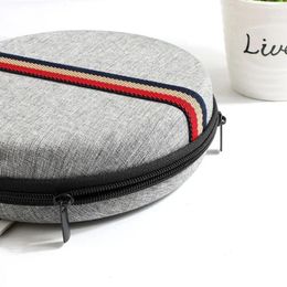 Storage Bags EVA Earphone Bag Round Hard Headset Case Shockproof Interlayer Digital Box