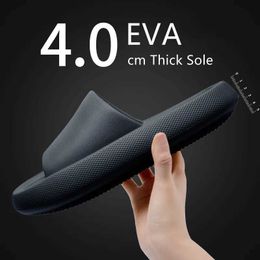 Sandals Big Size 36-49 Men Flip Flops Women Soft EVA 4.0cm Thick Sole Slides Summer Sandals Couples Slippers Home Non Slip Bathroom Shoe 240423