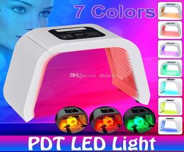 New 7 Colors LED Pon Mask Light Therapy PDT Lamp Beauty Machine Treatment Skin Tighten Facial Acne Remover Anti wrinkle2936820