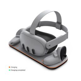 Glasses Charger Base For Oculus Quest 3VR Headset Display Stand With LED Indicator Charging Station For Meta Quest 3 Accessories