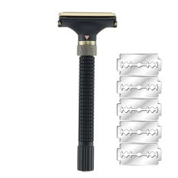 Blades YINTAL Adjustable Butterfly Open Double Edge Safety Razor 3 Colours Brass Long Handle Razors