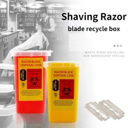 Blades 3 Colors Blade Recycling Bin Barber Shop Accessories Shaving Razor Blade Disposal Case Disposable Blade Recycling Storage Box