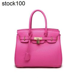 Platinum Handbag 2024 Autumn and Winter Zipper Bag Lychee Grain Single Shoulder Cross-body Women's Large Leisure Fashion Handmade Genuine Leather