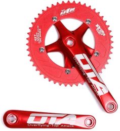Parts OTA Single Speed Crankset 48T 170mm Crankarms 130 BCD Fixie Crankset for Single Speed Bike Fixed Gear Bicycle Folding Bicycles
