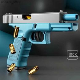 Gun Toys Shell Throwing G17 Toy Gun Continuous Firing Airsoft Pistol Children Handgun for Kid Adult Birthday GiftL2404