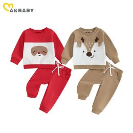 Sets ma&baby 03Y Christmas Newborn Infant Toddler Baby Girl Boy Clothes Sets Deer Santa Long Sleeve Tops Pants Xmas Costumes