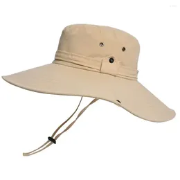 Berets Stylish Summer Anti-UV Fisherman Cap Foldable Men Fishing Hat UV Protecting Travel Supplies