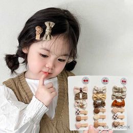 Hair Accessories 6 Pcs/Set Children Lovely Sweet Plaid Bowknot Ornament Hair Clips Baby Girls Cute Barrettes Hairpins Kids Hair Accessories