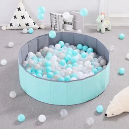 Piscina infantil bola dobrável bolas de esferas brilhantes para piscina seca playpen brinquedos de bola de oceano Cerca dobrável Crianças 100*30cm 240417