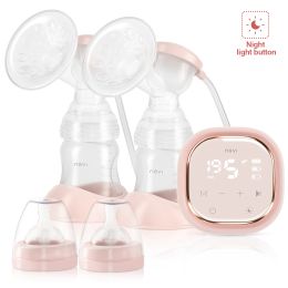 Enhancer NCVI Double Electric Breast Pumps, 3 modes & 9 levels, Protable Dual Breastfeeding Milk Pump, Night Light, Touch Screen