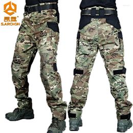 Men's Pants Military Tactical Men Waterproof Wear-resisting Loose Work Outdoor Hiking Combat Training Climbing Trousers Male