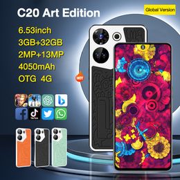 C20 Art Edition 4G 6.53 inch Cellphone MTK6573 Octa core 3GB RAM 32GB ROM 2M Primary Camera 13MP Rear Camera Dual Nano SIM Mobilephone