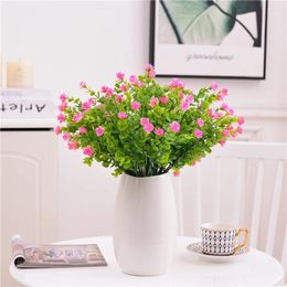 Decorative Flowers Artificial For Outdoor 1pcs Fake UV Resistant Faux Plastic Shrubs Plants Indoor Outside