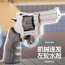 Gun Toys Mechanical Continuous Firing Water Gun Manual Small ZP5 Revolver Pistol Summer Outdoor Beach Poor Toy Mini Water Gun for KidsL2404