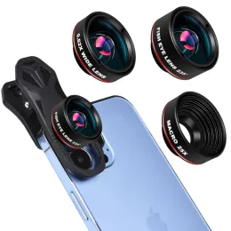 Filters Phone Photography Lens 3 In 1 Fish Eye Fisheye 0.62X Wide Angle 25X Macro Smartphone Universal HD Camera Lens for iphone 12 13