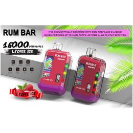 original QST Rum bar 16000 puff rechargeable Vapour vape desechable pods device kits pre-filled 21ml vaporizer in stock puff flex 2800 and OXbar 10000