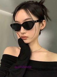 Luxury Designer Yssl Brand Sunglasses Cats Eye for Women Anti UV Big Face Small 2024 New Advanced Feel Korean Edition Sun Protection Tide