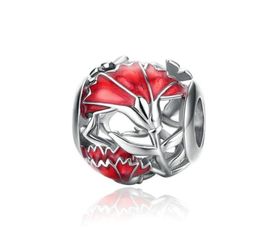 DIY Red Enamel Carnation Charm Bead Fit Bracelet For Mother039S Day Gift Unique 925 Sterling Silver96415613818964