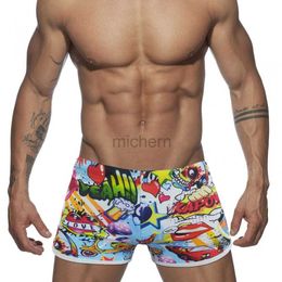 Men's Swimwear Brand Mens Bathing Suit Solid Summer Padded Push-up Swim wear men Briefs Carton Swimsuit Male Sport Beach Surfing Swimwear d240424