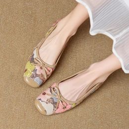 Casual Shoes Women Ballet Flats Round Toe Glitters Simple Slip On Loafers Spring Daily Ladies Autumn Footwear