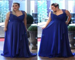 Plus Size Custom Made A line Chiffon Prom Dresses Royal Blue Off Shoulder Formal Evening Gowns Bridesmaids Dresses Mothers039 D2813474