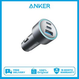 Chargers Anker USBC Car Charger, 67W 3Port Compact Fast Charger Car Adapter with PIQ 3.0 for iPhone 15/14/13 /12 /11