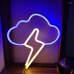 Table Lamps Neon Sign Cloud Led Light Wall Decor Up For Bedroom Kids Room Bar Party Wedding
