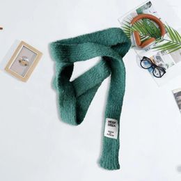 Scarves Cold Weather Scarf Fashionable Women's Knitting Stylish Autumn Winter Accessory With Letter Logo Solid Colour Warm Thin