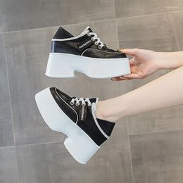 Casual Shoes Krasovki 11cm ROME Fashion Autumn Spring Pumps Heels Women High Slipper Ergonomic Stable Genuine Leather Platform Wedge