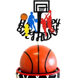 Party L Supplies Festive Other Basketball Cake Topper Decorations Toppers for Boys Men Theme Happy Birthday Decoration Drop Bdesybag Am2fi s