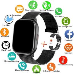 Wristwatches New Smart Watch Men Women Heart Rate Blood Pressure 100+ Sports Modes Fitness Tracker Bluetooth Call Smartwatch Man For Xiaomi 240423