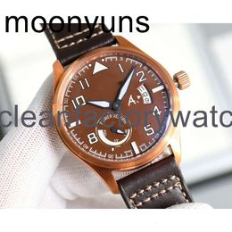 Menwatch Luxury IWCity Mens Watch Big Pilot Watches High Quality Auto Mechanical Uhren Super Luminous Date Watchmen Leather Strap Montre Luxe Xc0c