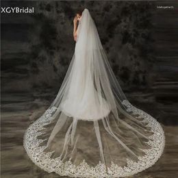 Bridal Veils Arrival Cathedral Wedding For Bride Lace Appliques Long Veil Mariage Velos De Novia Boda Accessories