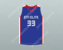 CUSTOM ANY Name Number Mens Youth/Kids TACKO FALL 33 EACH 1 TEACH 1 ELITE AAU BLUE BASKETBALL JERSEY 1 TOP Stitched S-6XL