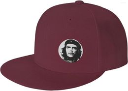 Ball Caps Flat Brim Cap Snapback Hat For Men - Che Guevara Prints Adjustable Baseball