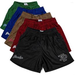 Men's Shorts American Casual Fitness Sports Basketball Running Quick Dry Summer Mesh Breathable Training Quarter Pants