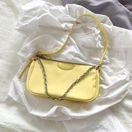 Shoulder Bags Fashion Design Crossbody For Women Vintage Baguette Handbags Oxford Chains Ladies Small Clutch Purse Armpit