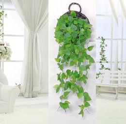 artificial plant wall Artificial Fake Hanging Vine Plant Leaves Foliage Flower Garland Home Garden Wall Hanging Decoration IVY Vin5157272