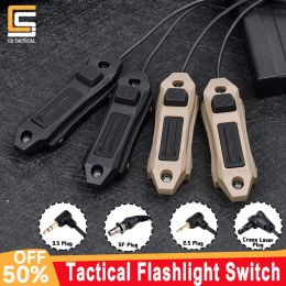 Lights WADSN Tactical Dual Function Pressure Switch 2.5mm 3.5mm Crane Laser SF Plug Airsoft Weapon Accessories MLok Keymod 20mm Rail