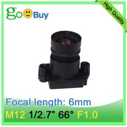 Filters M12 EFL 6mm super starlight lens 66 degree for 1/2.7" sensor IRCUT night vision F.No F1.0 Large aperture HD 5MP dark light lens