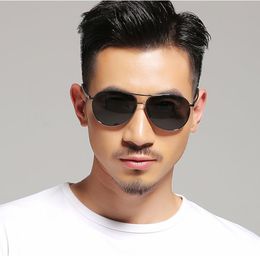 Luxury Metal Photochromic Sunglasses Men Women Fashion Polarized Sun Glasses Stylish Chameleon Anti-glare Driving Shades UV400