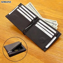 Wallets Genuine Leather Wallet For Men Male Cowhide Vintage Short Bifold Men's Holder Purse With Money Clip Coin Pocket