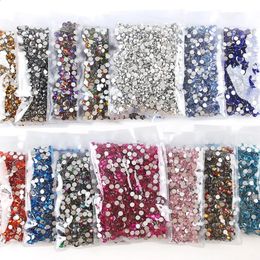 Wholesale in Bulk Rhinestones for Clothes DIY flat back Diamond Nail Rhinestone Decorations Crystals AB Glitter Face Art Stone 240412