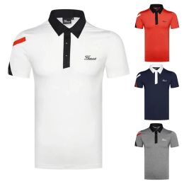 Caps Men's Golf Tshirt Summer Sports Golf Apparel Short Sleeve Shirts Dry Fit Breathable Polo Shirt for Men