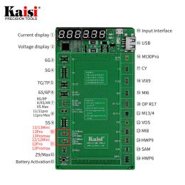 Circuits KAISI K9208 2022 Version Battery Charger Activation Plate for iPhone 13 12 11 XS/Samsung/Xiaomi/Huawei MATE 30/P9//OPPO